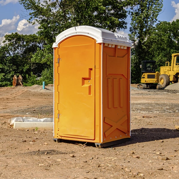 how often are the portable restrooms cleaned and serviced during a rental period in Ivey GA